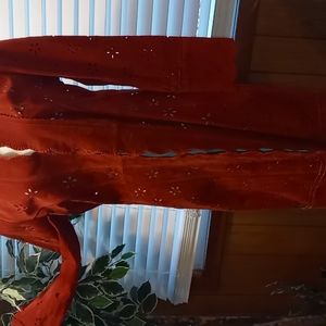 METROSTYLE SUEDE COAT (M) RUST COLOR